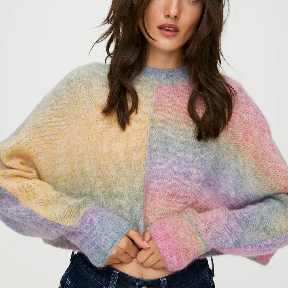 Wilfred free rainbow cropped sweater